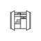 linen closet icon. Element of furniture for mobile concept and web apps. Thin line icon for website design and development, app d