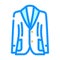 linen jacket outerwear female color icon vector illustration