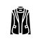 linen jacket outerwear female glyph icon vector illustration