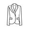linen jacket outerwear female line icon vector illustration