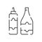 Lineo - Kitchen and Cooking line icon. Restaurant with cook and meal or food. Ketchup and mayonnaise