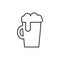 Lines icon beer symbol vector