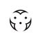 Lines icon monkey face head design vector
