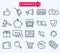 Lines icons set, e-commerce, shopping