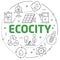 Lines illustration ecocity