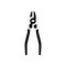 linesman pliers glyph icon vector illustration