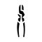 linesman pliers glyph icon vector illustration
