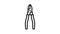 linesman pliers line icon animation