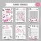 Lingerie Fashion bra and panties notes. Fashion printables Planners for lady, bridal organizer Vector