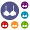 Lingerie icons set