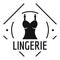 Lingerie logo, simple black style