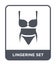 lingerine set icon in trendy design style. lingerine set icon isolated on white background. lingerine set vector icon simple and