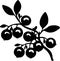 lingonberry Black Silhouette Generative Ai