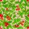 Lingonberry vector pattern