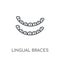 Lingual braces linear icon. Modern outline Lingual braces logo c