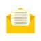 Linguist envelope icon flat isolated vector