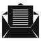 Linguist envelope icon, simple style