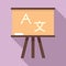 Linguist lesson board icon, flat style