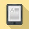 Linguist tablet icon, flat style