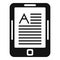 Linguist tablet icon, simple style