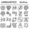 Linguistics icons set