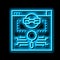 link estimation neon glow icon illustration