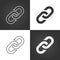 Link icon set. Hyperlink chain symbol. Simple icon. Vector illustration isolated.