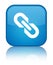 Link icon special cyan blue square button