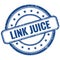 LINK JUICE text on blue grungy round rubber stamp