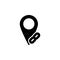 link, location icon. Simple glyph, flat vector of Location icons for UI and UX, website or mobile application