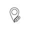 Link, location icon. Simple thin line, outline vector of location icons for ui and ux, website or mobile application