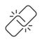 Link Thin Line Vector Icon.