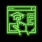 link to higher education resource neon glow icon illustration