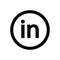 Linkedin, big, logo, bright, white, material, minimal, icon, design