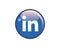 LinkedIn Corporation Social Media Icon Logo With Shadow