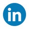 Linkedin social media icon button