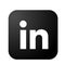 LinkedIn social media icon logo vector in black element on white background