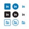 Linkedin social media icons
