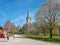 Linkoping cathedral during spring in Sweden