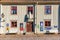 LINKOPING, SWEDEN, APRIL 23, 2019: View of traditional timber houses in the old town Gamla Linkoping, Sweden