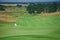 Links. Summer landscape overlooking the hills of the golf course.