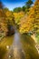 Linnville river flowing through blue ridge mountains valleys