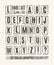 Lino cut alphabet