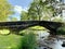 Linton bridge, spanning Linton Beck, in the pretty village of, Linton, Yorkshire, UK