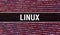 LINUX concept with Random Parts of Program Code. LINUX with Programming code abstract technology background of software developer