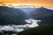 Linville Gorge River of Fog at Sunrise