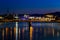 Linz cathedral and railway bridge