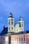 Linz,Old Cathedral with Trinity Column