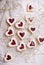 LINZER COOKIES for Valentine`s Day.selective focus