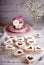 LINZER COOKIES for Valentine`s Day.selective focus